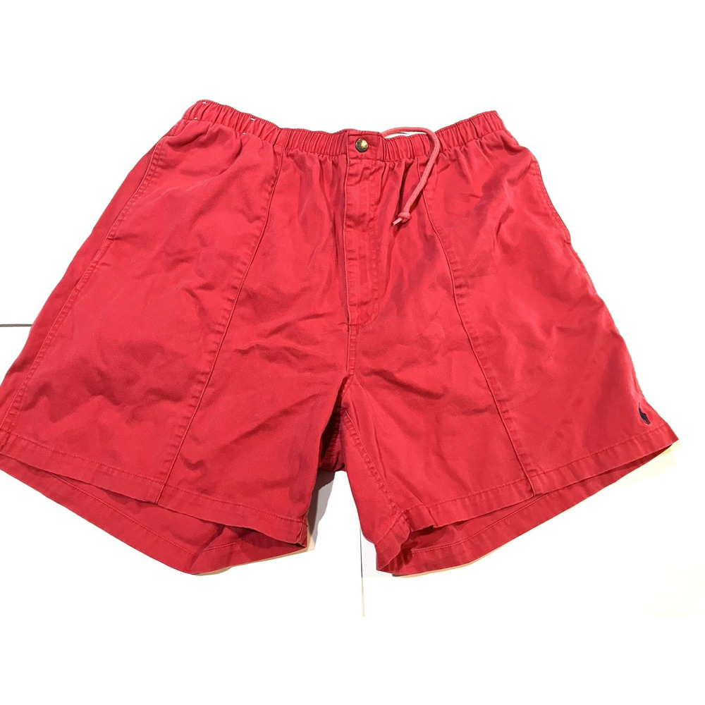 Rare vintage Polo Ralph Lauren Small Pony Cotton Drawstring Shorts 90s Red 2XL